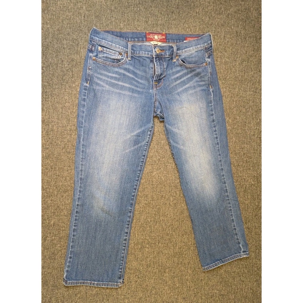 Lucky Brand Women's Jeans Sz 8/29 Sweet Jean Crop Capri Denim Pants Medium Wash